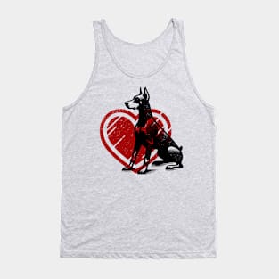 Doberman Heart Tank Top